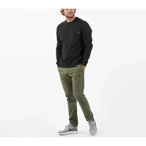 Vuori Pants Men's Large Green Ripstop Drawstring Elastic Waist Zip Pocket V412